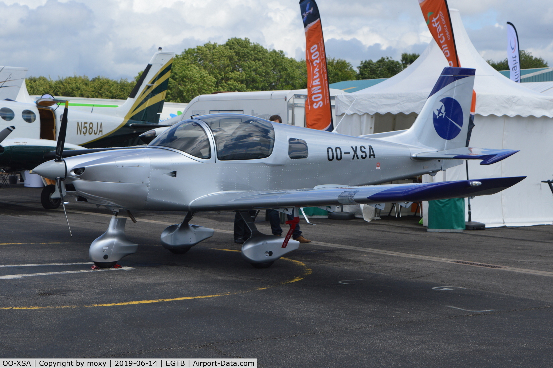 OO-XSA, 2019 Sonaca S200 C/N 009, Sonica Aircraft SA 200 at Wycombe Air Park.