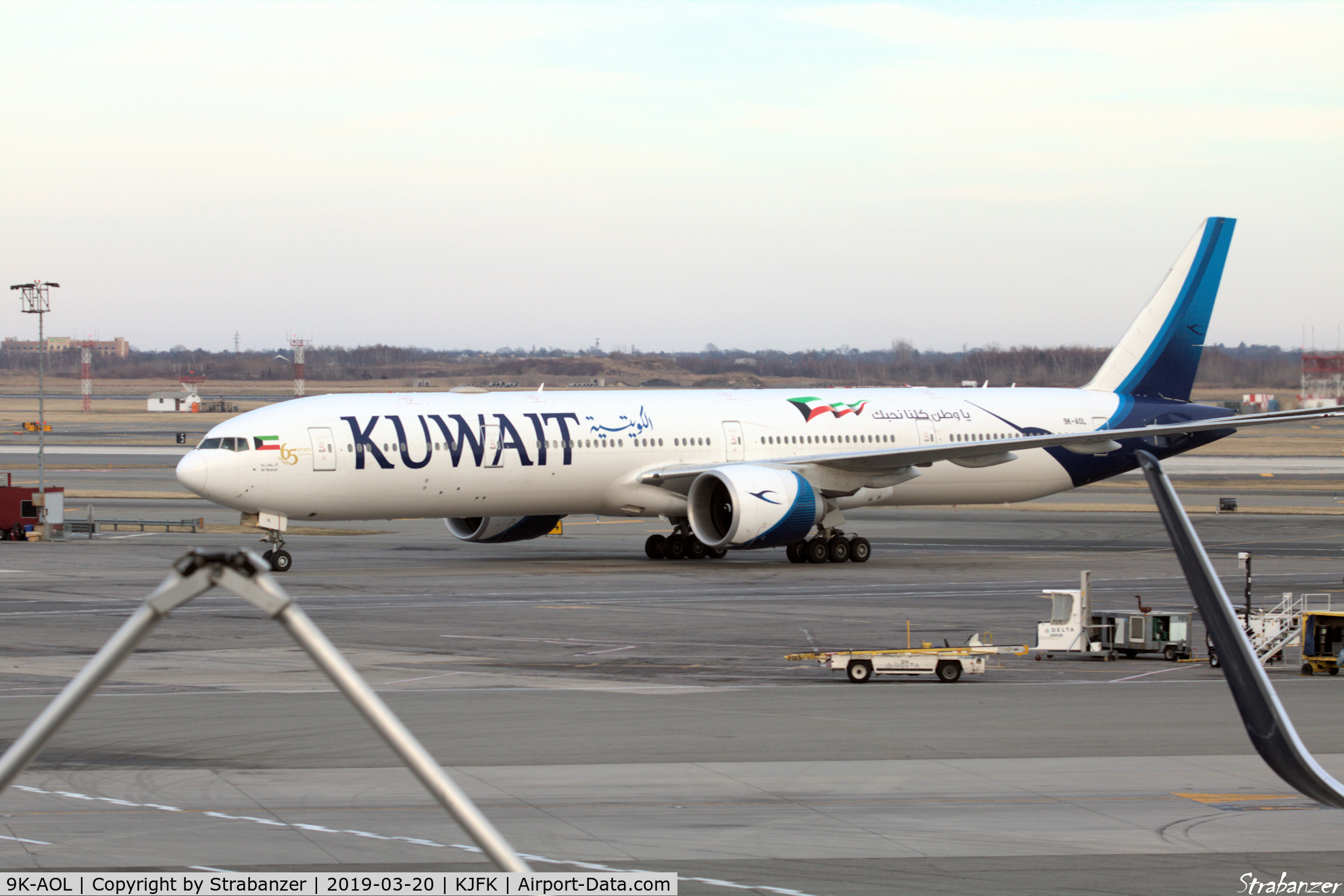 9K-AOL, 2017 Boeing 777-369/ER C/N 62569, Boeing 777-369ER  9K-AOL of Kuwait Airways taxiing in at
KJFK 03/30/19