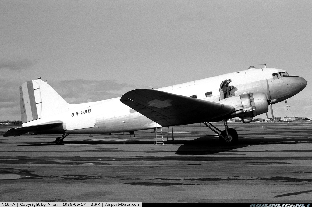 N19HA, Douglas C-47B Skytrain C/N 25816, N19HA was formerly 6V-SAG and 6W-SAG.