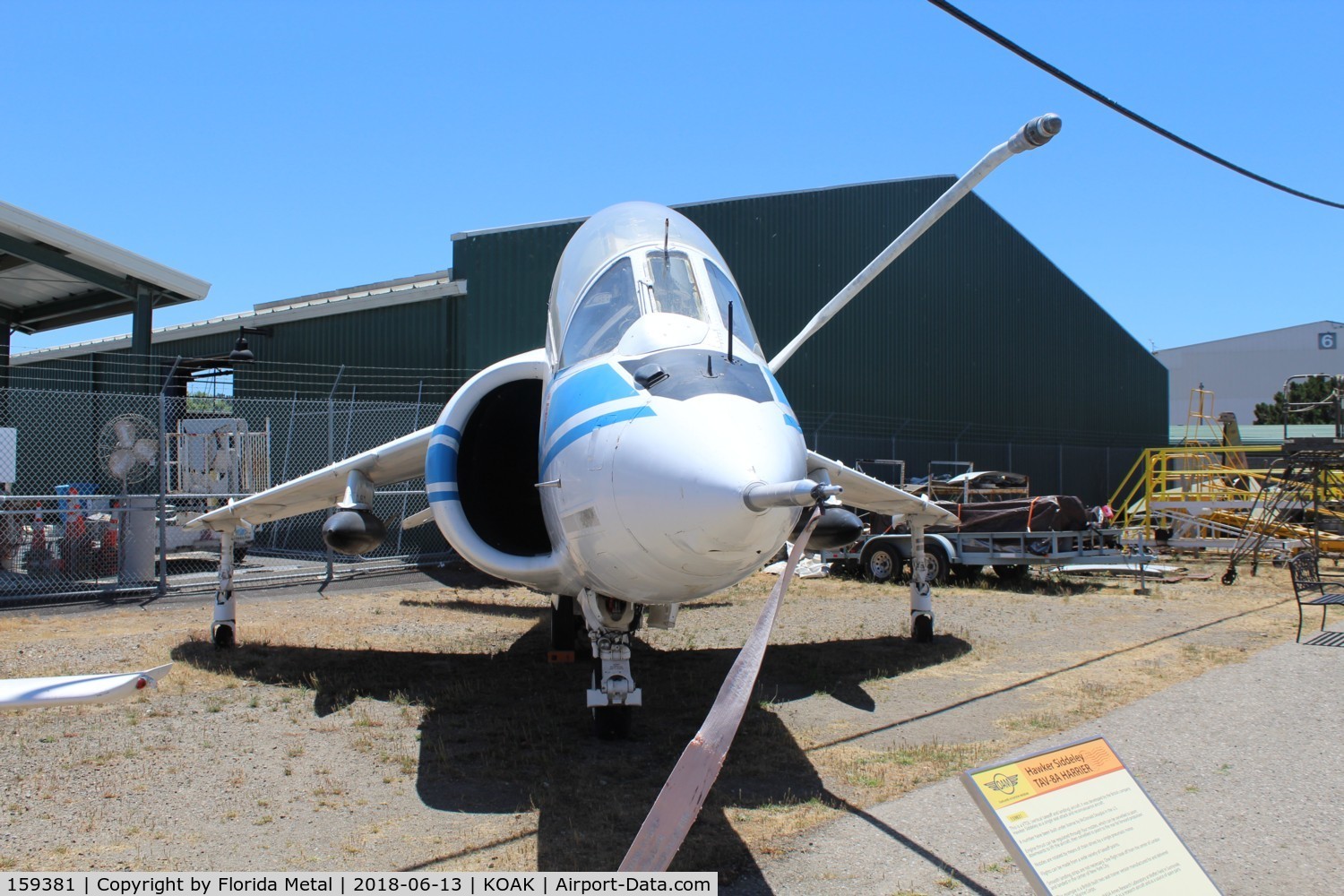 159381, Hawker Siddeley TAV-8A Harrier C/N 212021, TAV-8A at Oakland Aviation Museum