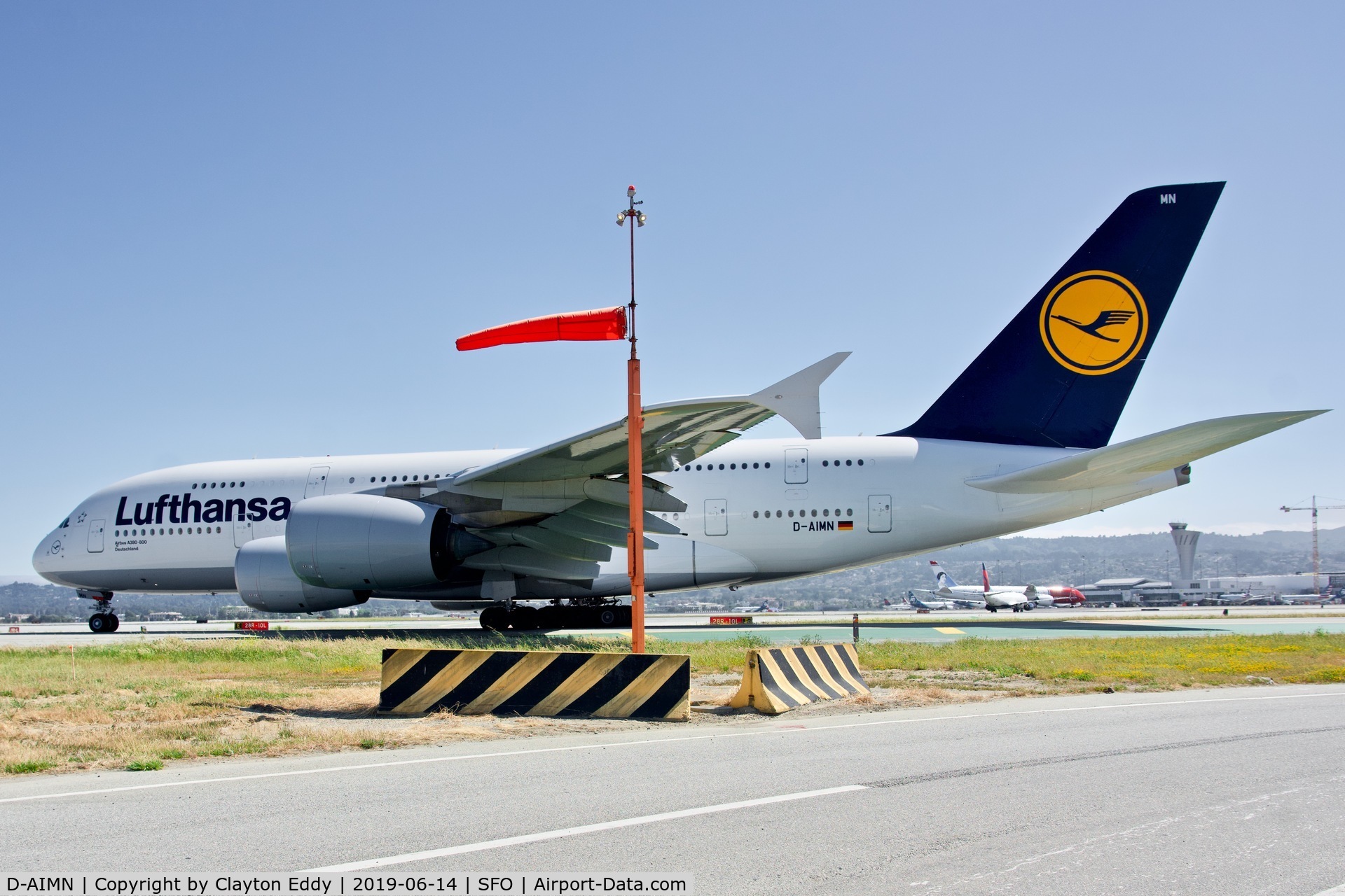 D-AIMN, 2014 Airbus A380-841 C/N 177, SFO 2019.