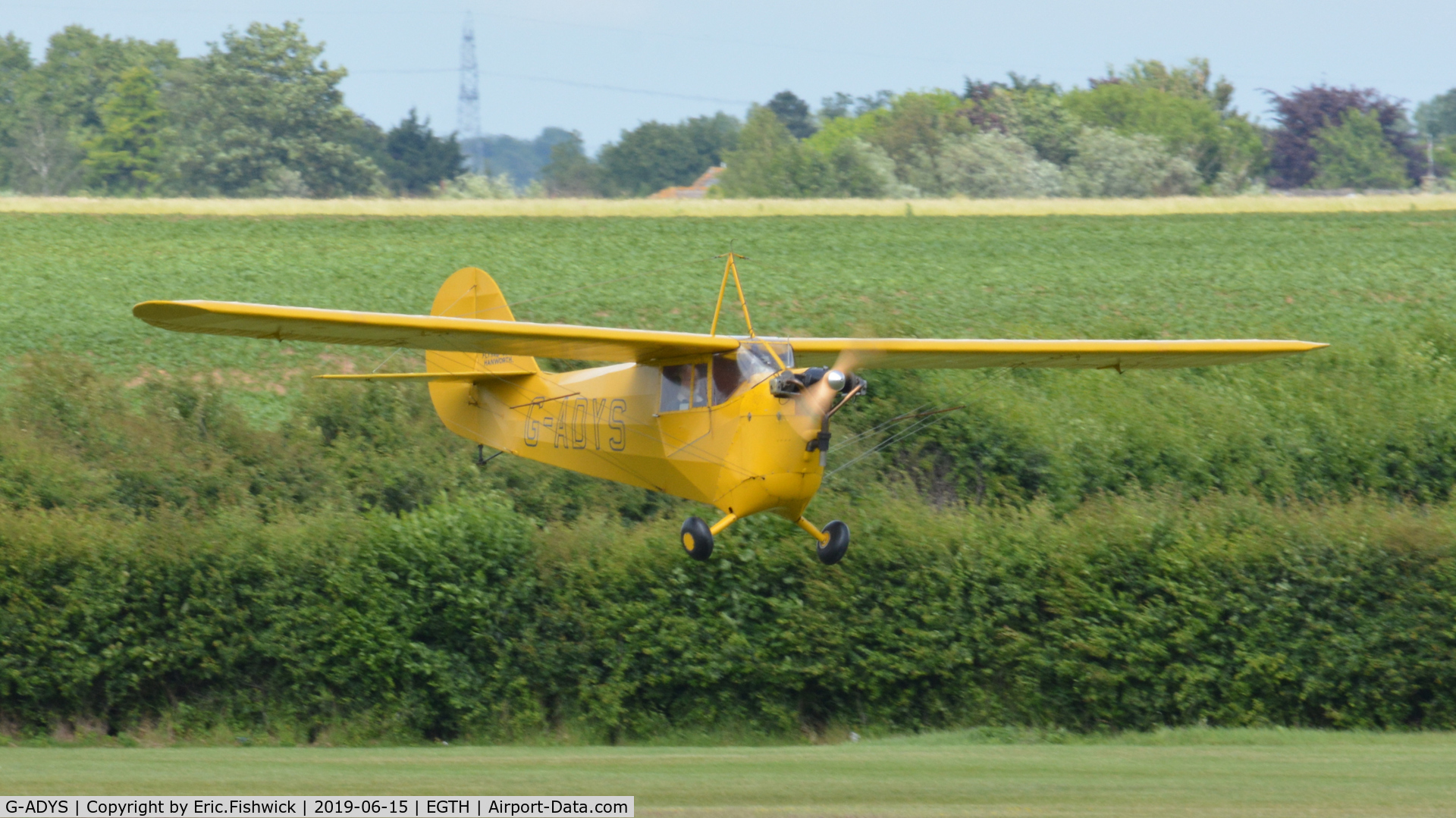 G-ADYS, 1935 Aeronca C-3 C/N A-600, 43. G-ADYS at The Evening Airshow at The Shuttleworth Collection, June, 2019.