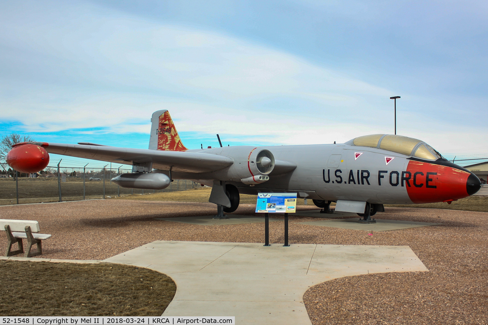 52-1548, 1952 Martin EB-57B Canberra C/N 131, On display at the South Dakota Air and Space Museum at Ellsworth Air Force Base.