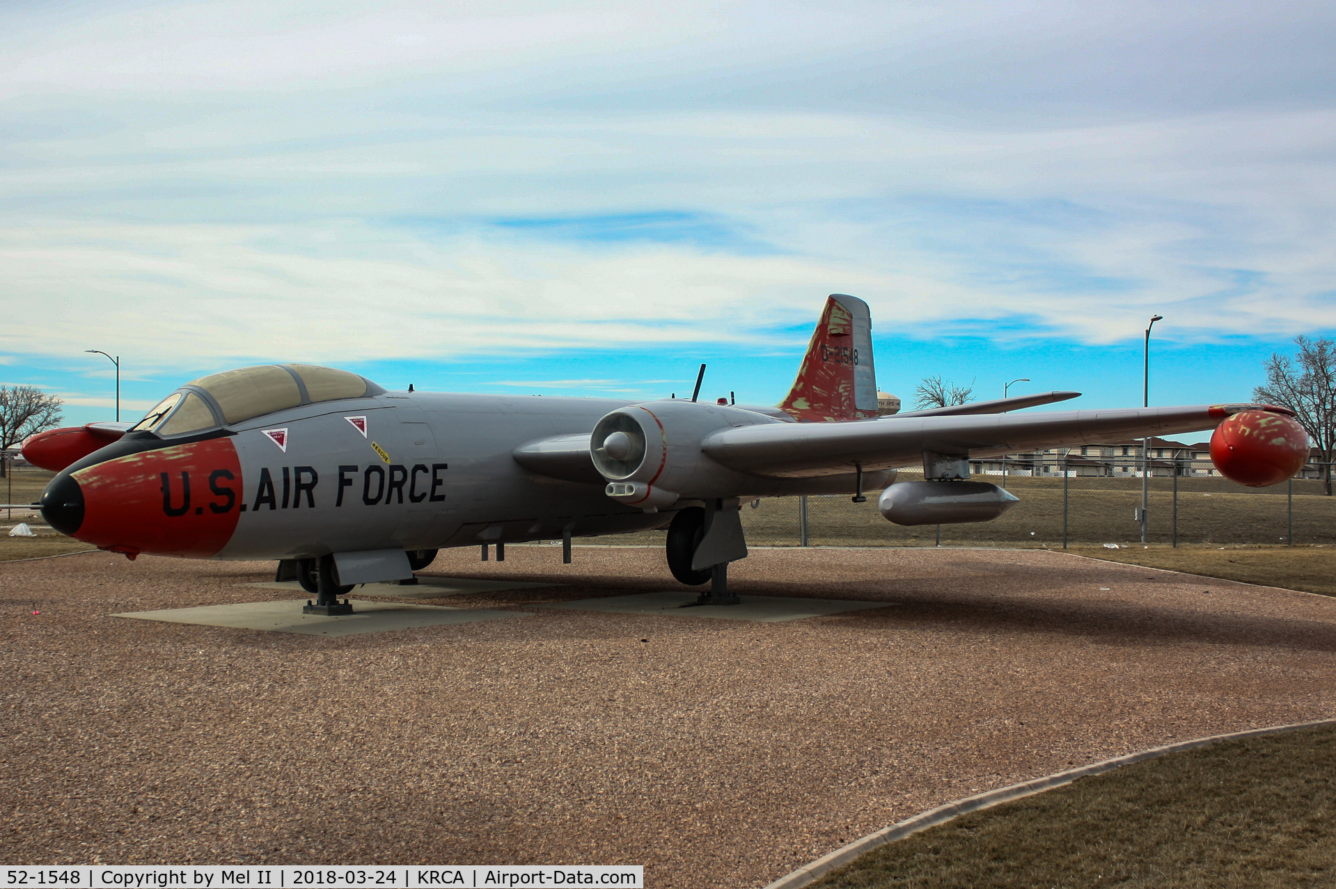52-1548, 1952 Martin EB-57B Canberra C/N 131, On display at the South Dakota Air and Space Museum at Ellsworth Air Force Base.