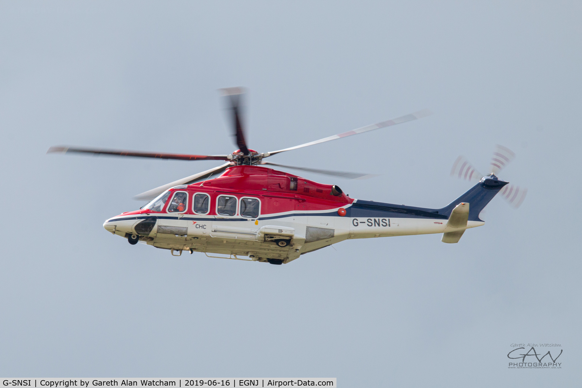 G-SNSI, 2013 AgustaWestland AW-139 C/N 31479, Launching from Humberside Airport