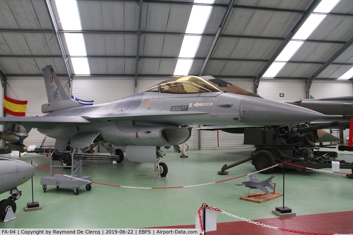 FA-04, SABCA F-16A Fighting Falcon C/N 6H-4, At museum R. Lallemant, Florennes Air Base.