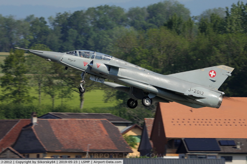 J-2012, 1982 Dassault Mirage IIIDS C/N 101/228F, Take off at Payerne, Switzerland