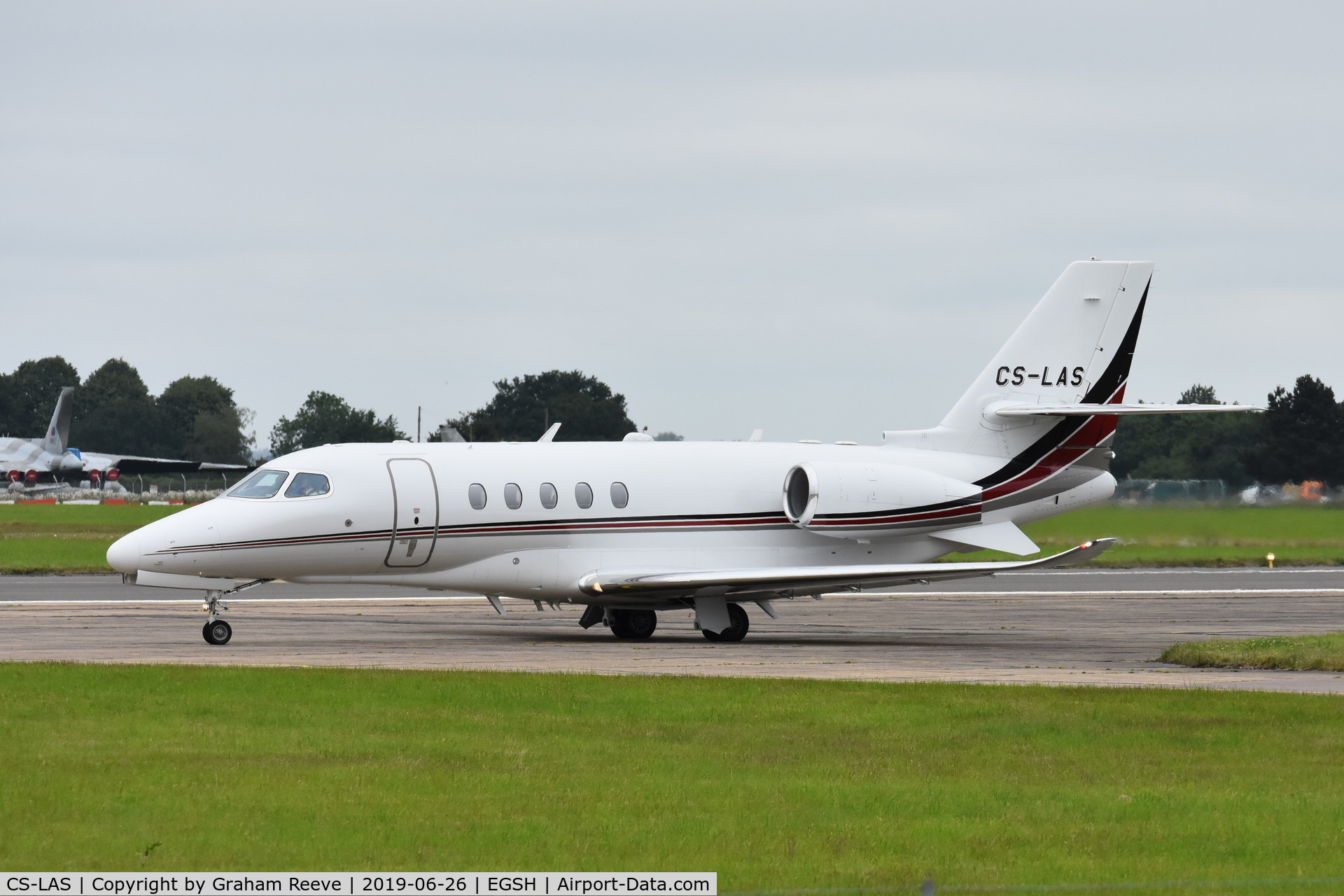 CS-LAS, 2015 Cessna 680A Citation Latitude C/N 680A-0015, Departing from Norwich.