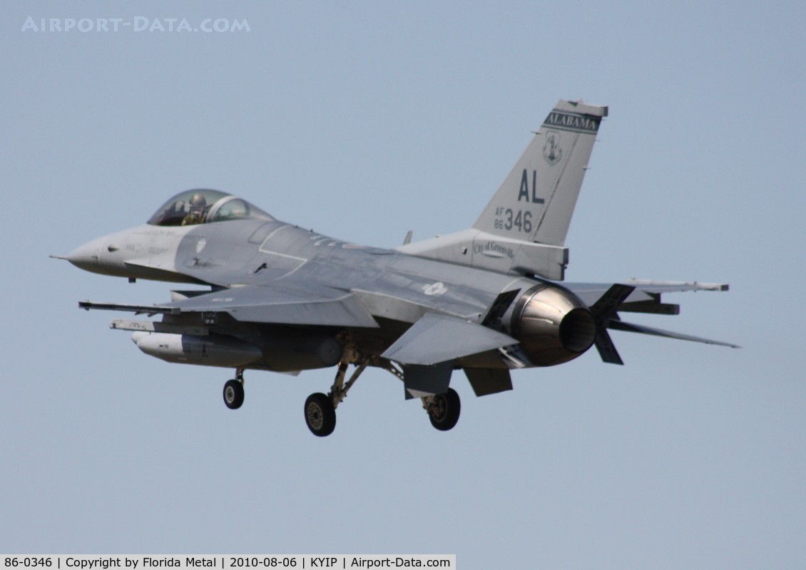 86-0346, 1986 General Dynamics F-16C Fighting Falcon C/N 5C-452, Thunder Over Michigan 2010