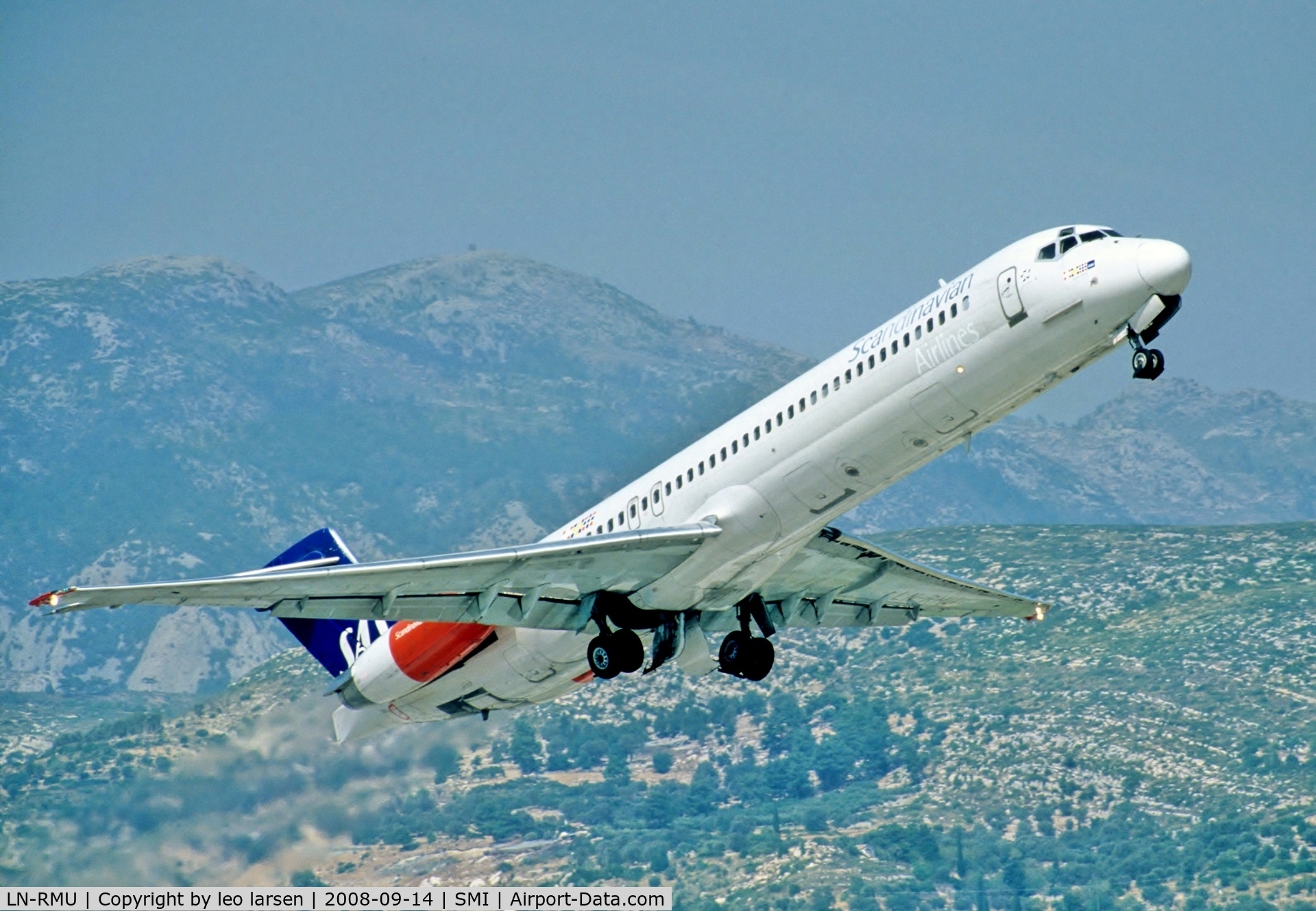 LN-RMU, 1992 McDonnell Douglas MD-87 (DC-9-87) C/N 53340, Samos 14.9.2008