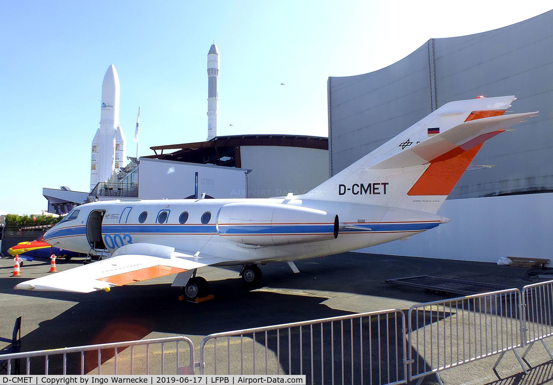 D-CMET, 1976 Dassault Falcon (Mystere) 20E-5 C/N 329, Dassault Falcon 20E-5 of the DLR at the Aerosalon 2019, Paris