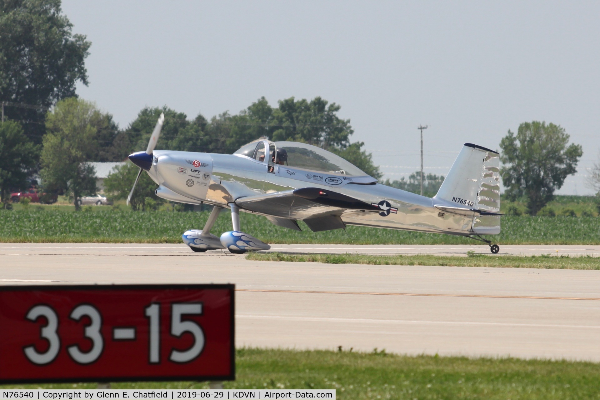 N76540, Vans RV-8 C/N 80733, At the Quad Cities Air Show