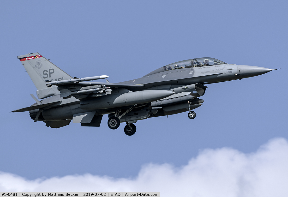 91-0481, 1994 General Dynamics F-16D Fighting Falcon C/N CD-36, 91-0481