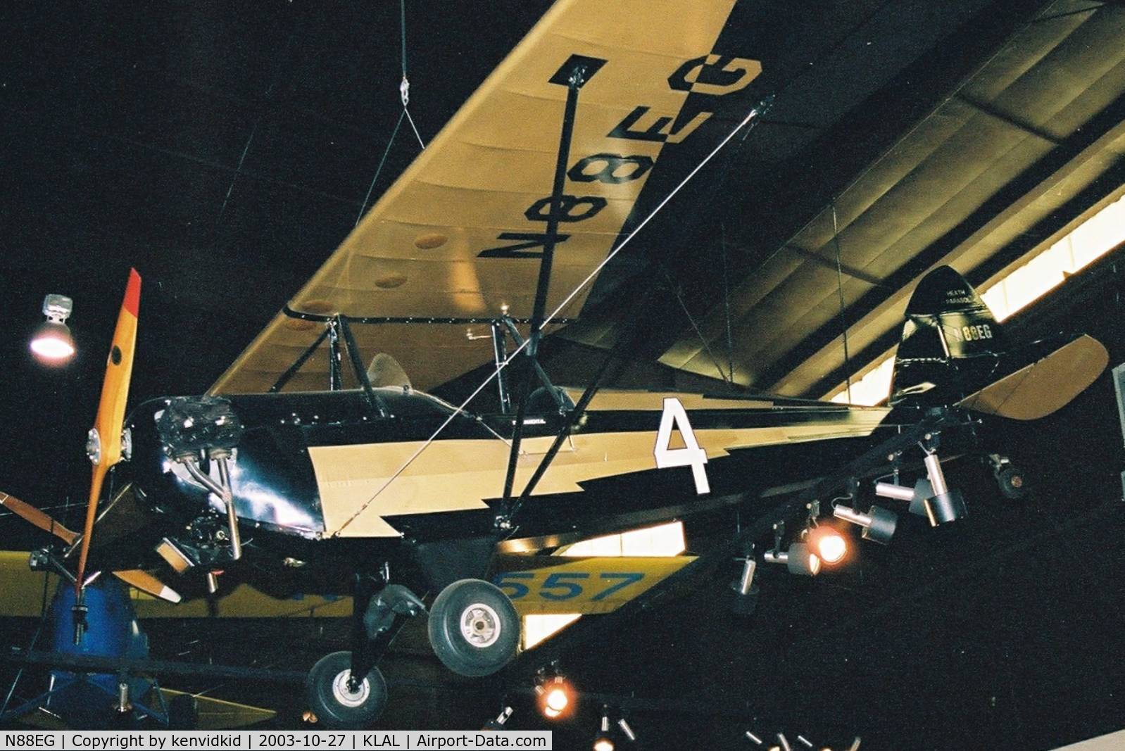 N88EG, 1983 Heath LNA-40 Super Parasol C/N 41919, At Lakeland EAA Museum.