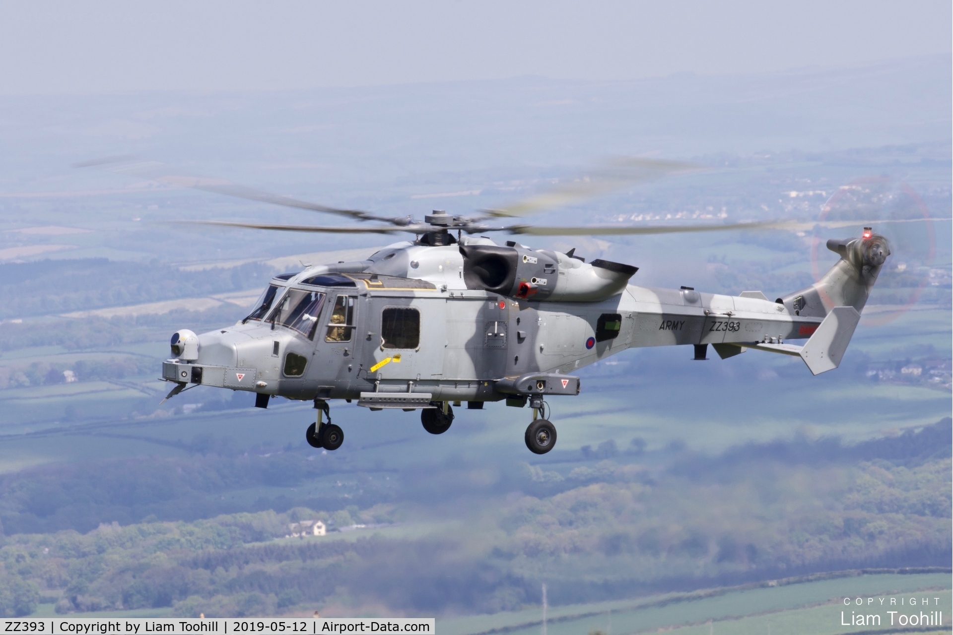 ZZ393, 2013 AgustaWestland AW-159 Wildcat AH.1 C/N 491, ZZ393 supporting Ten Tors 19 at Okehampton Camp