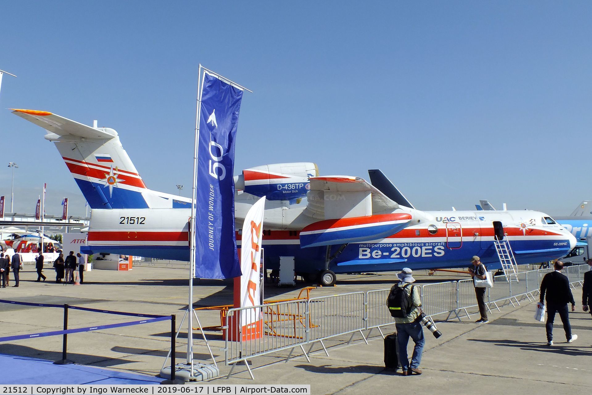 21512, 2002 Beriev Be-200ChS C/N 7682000003, Beriev Be-200ChS / Be-200ES at the Aerosalon 2019, Paris