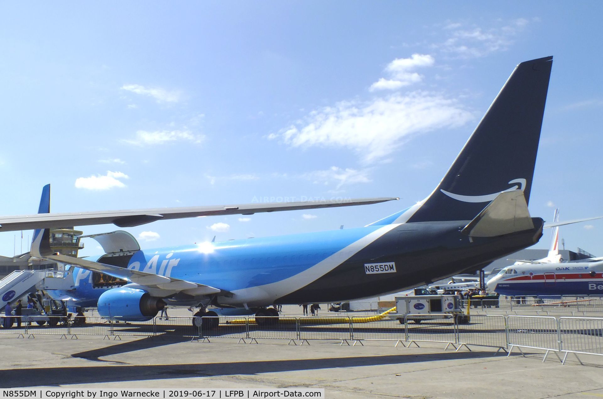 N855DM, 2004 Boeing 737-83N C/N 32663, Boeing 737-83N freighter of (Amazon) Prime Air at the Aerosalon 2019, Paris