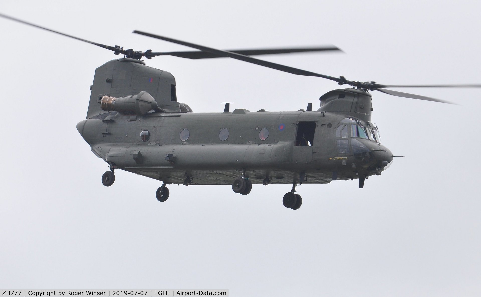 ZH777, Boeing Vertol Chinook HC.4 C/N M4453, Brought up to HC.6A standards.Seen after displaying at WAS2019.