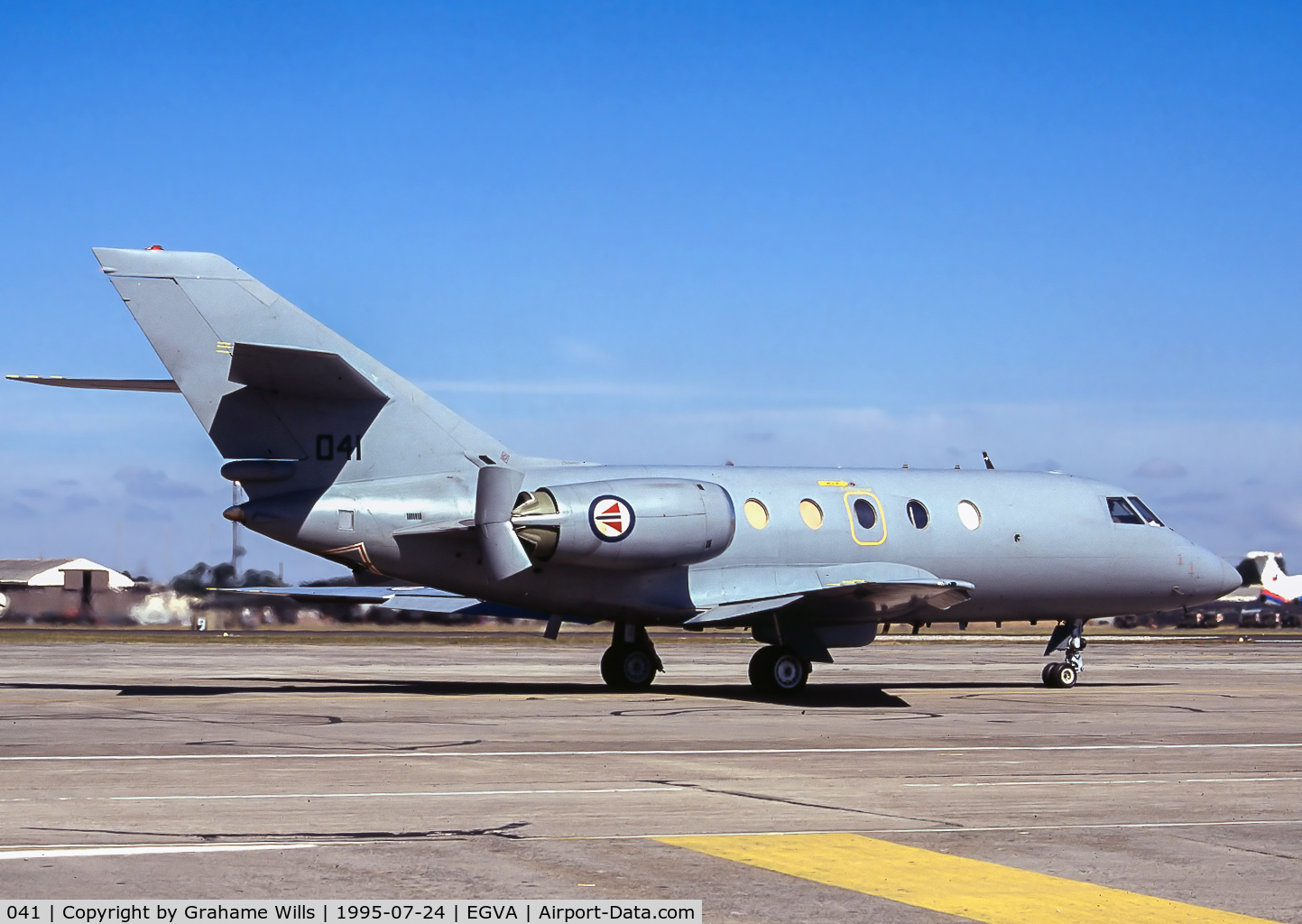 041, 1966 Dassault Falcon 20-5B/ECM C/N 041, Dassault Falcon 20ECM 041 717 Skv Royal Norwegian AF, Fairford 24/7/95