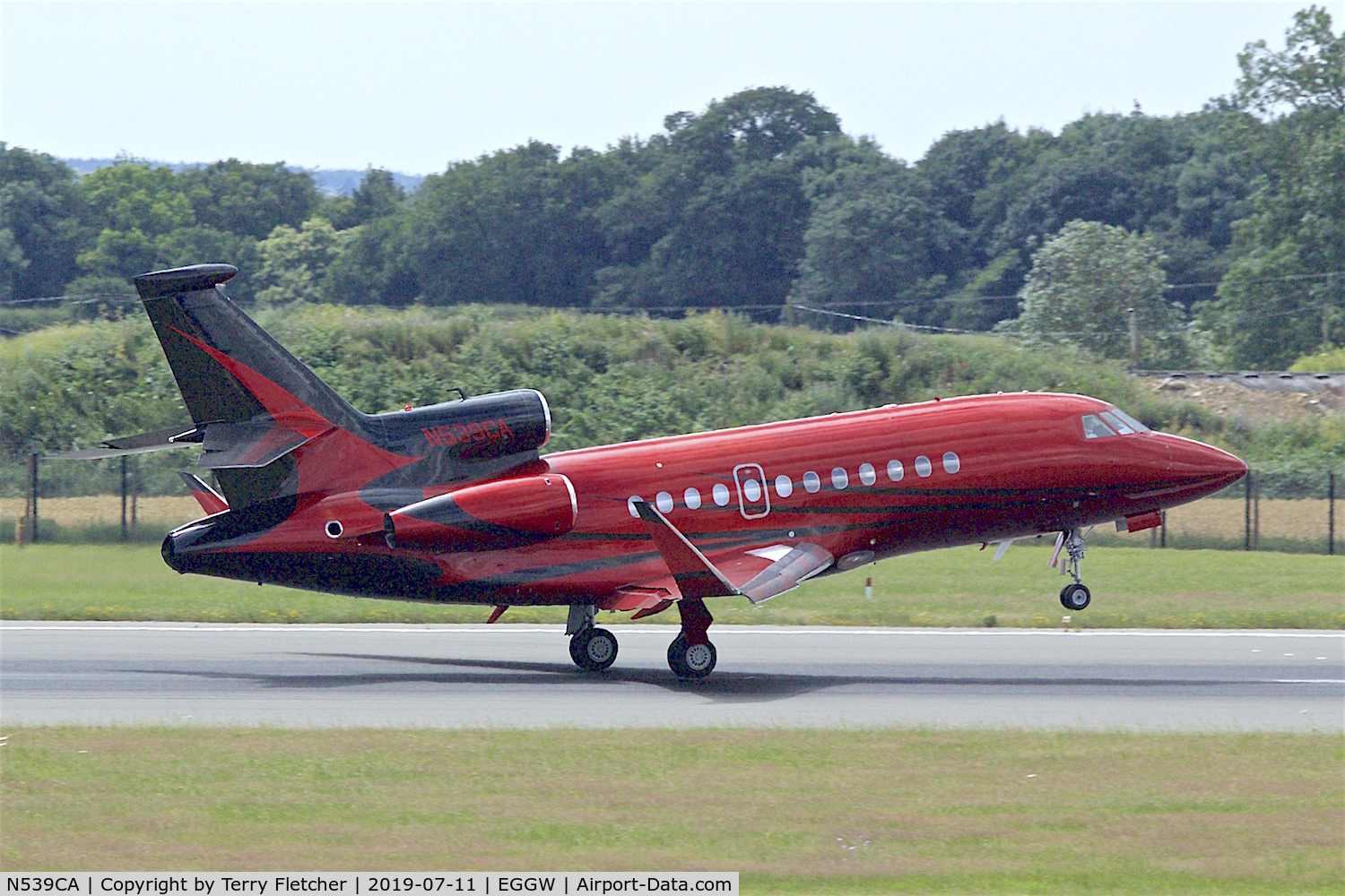 N539CA, 2007 Dassault Falcon 900EX C/N 181, At Luton