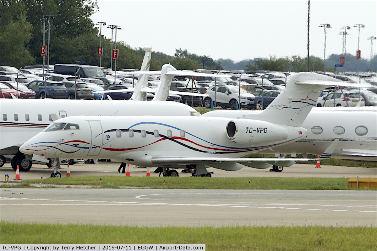 TC-VPG, 2008 Bombardier Challenger 300 (BD-100-1A10) C/N 20218, At Luton