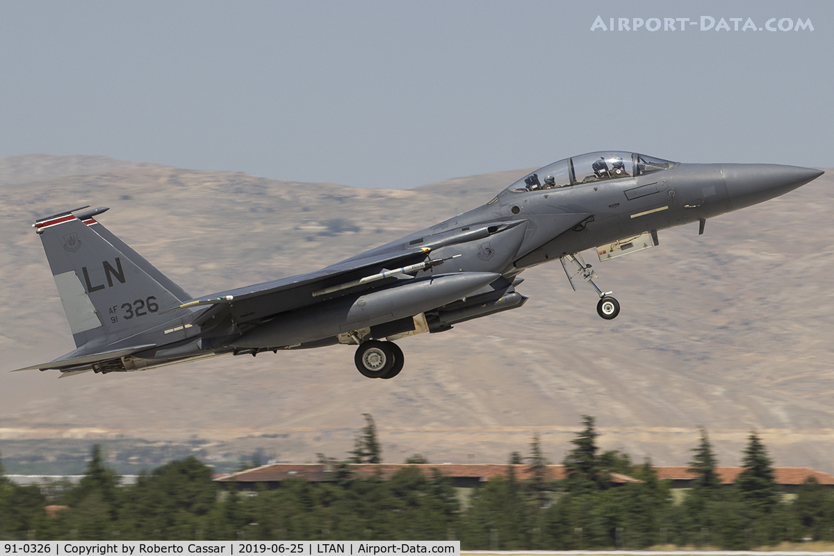 91-0326, 1991 McDonnell Douglas F-15E Strike Eagle C/N 1233/E191, Anatolian Eagle 2019