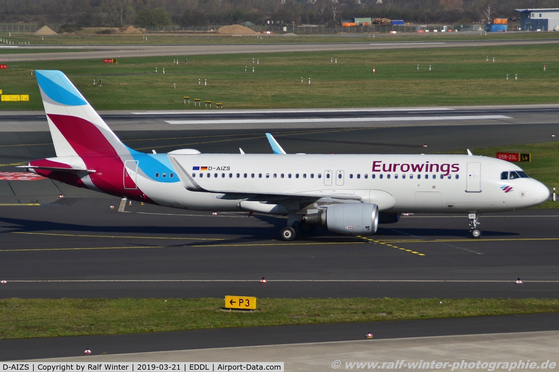 D-AIZS, 2013 Airbus A320-214 C/N 5557, Airbus A320-214(W) - EW EWG Eurowings ex LUftnasa 'Seeheim-Jugenheim' - 5557 - D-AIZS - 21.03.2019 - DUS