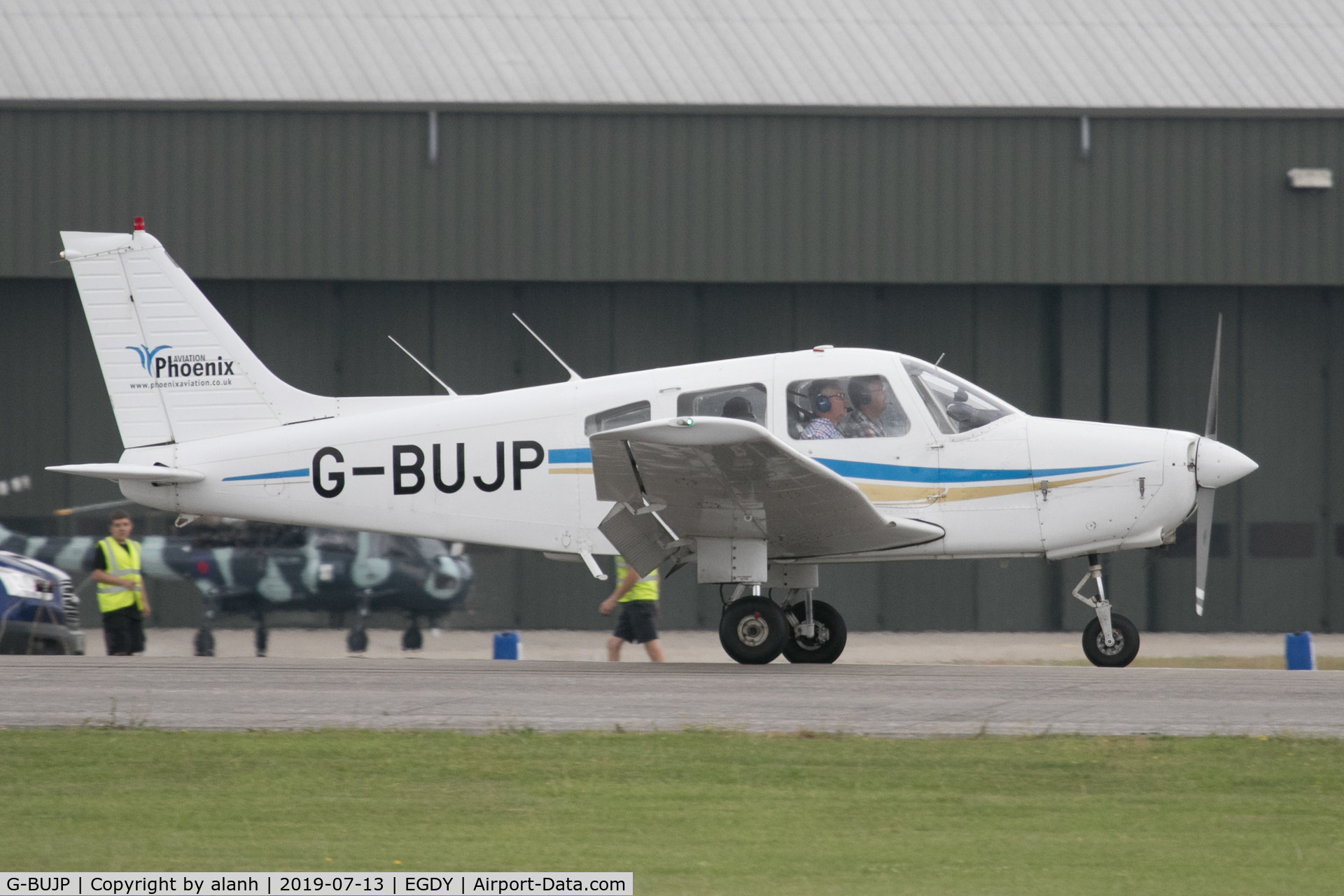 G-BUJP, 1979 Piper PA-28-161 C/N 28-7916047, Visiting at RNAS Yeovilton Air Day 2019