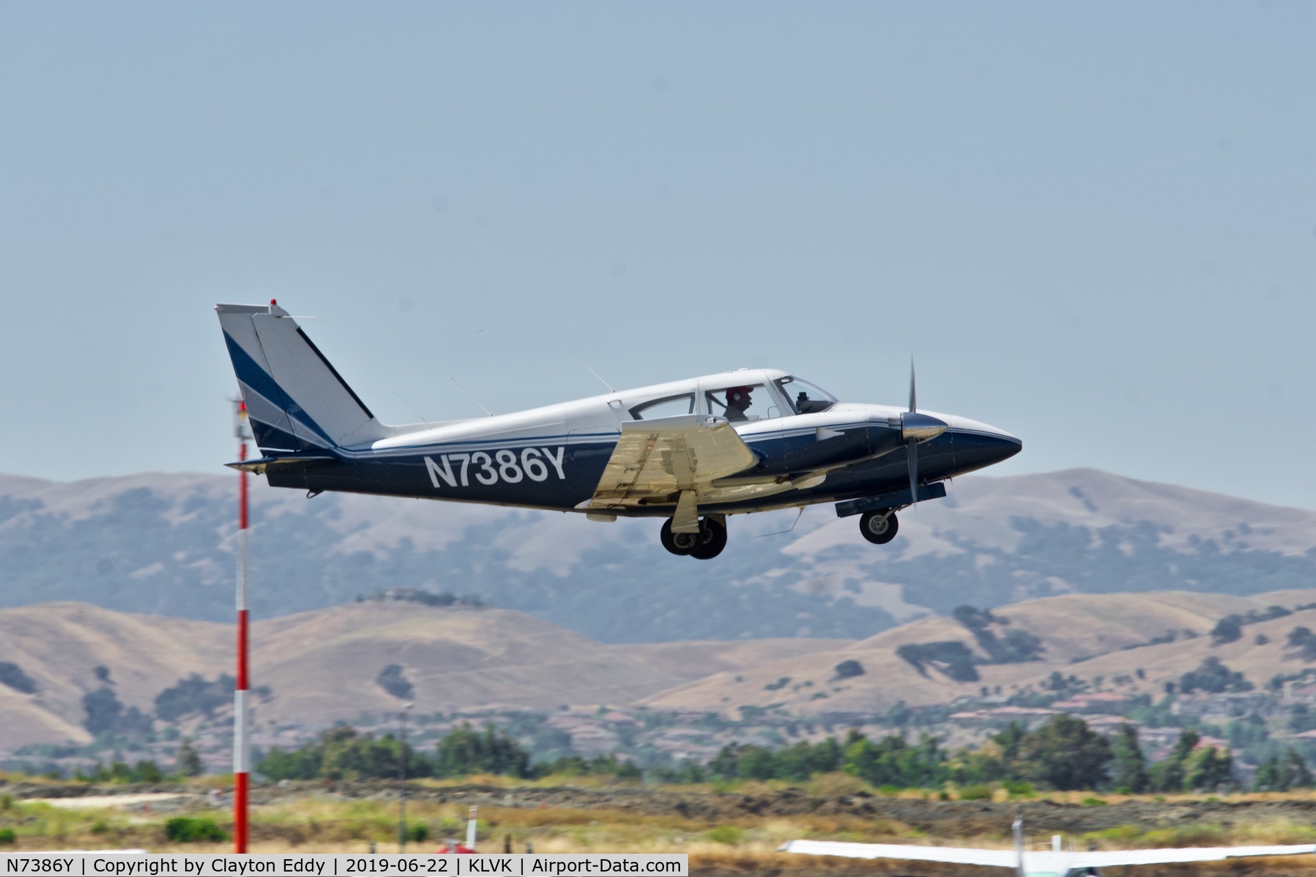 N7386Y, 1964 Piper PA-30 Twin Comanche C/N 30-440, Livermore Airport California 2019.