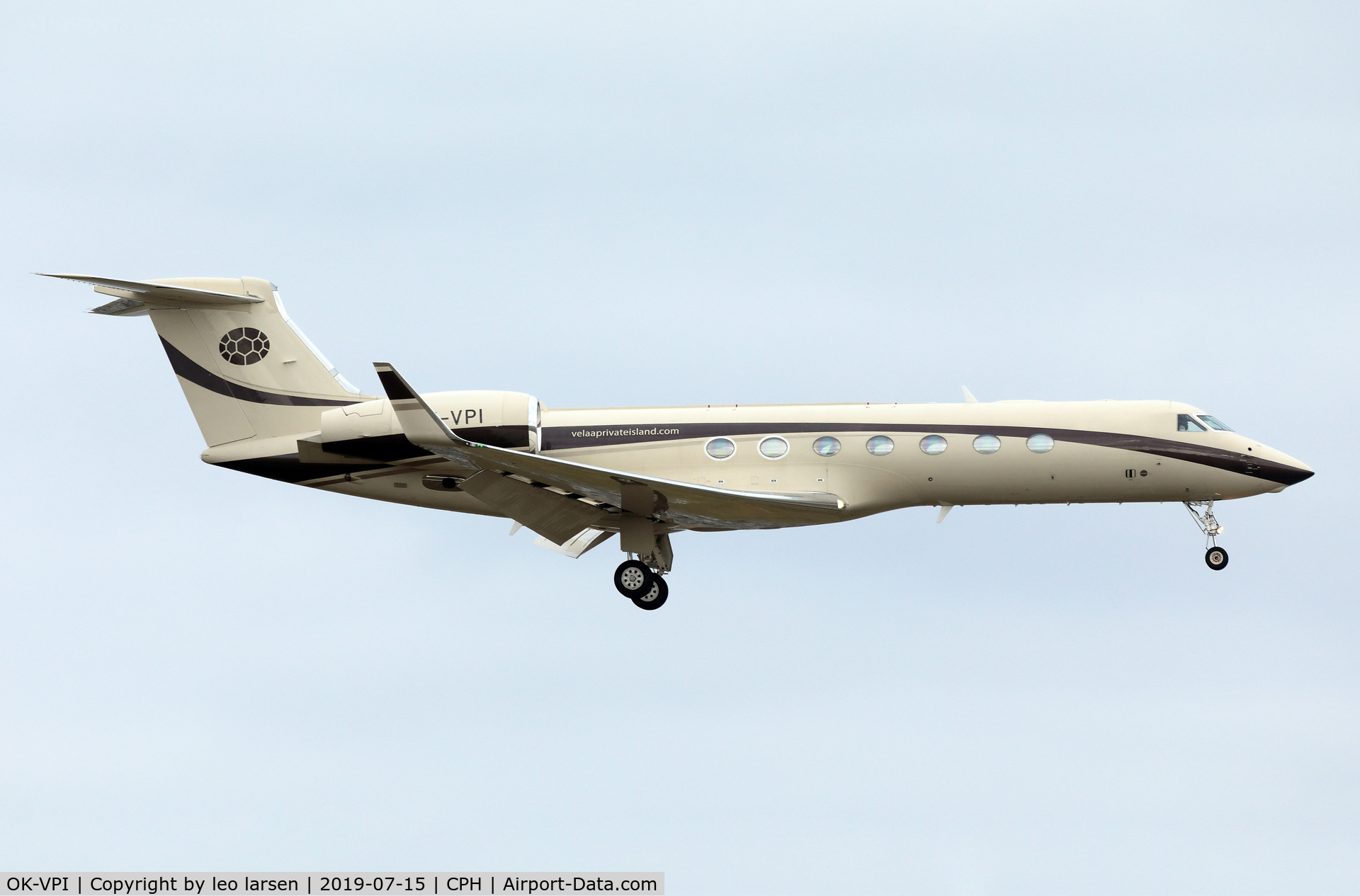 OK-VPI, 2008 Gulfstream Aerospace GV-SP (G550) C/N 5189, Copenhagen 15.7.2019 L/D R-22L