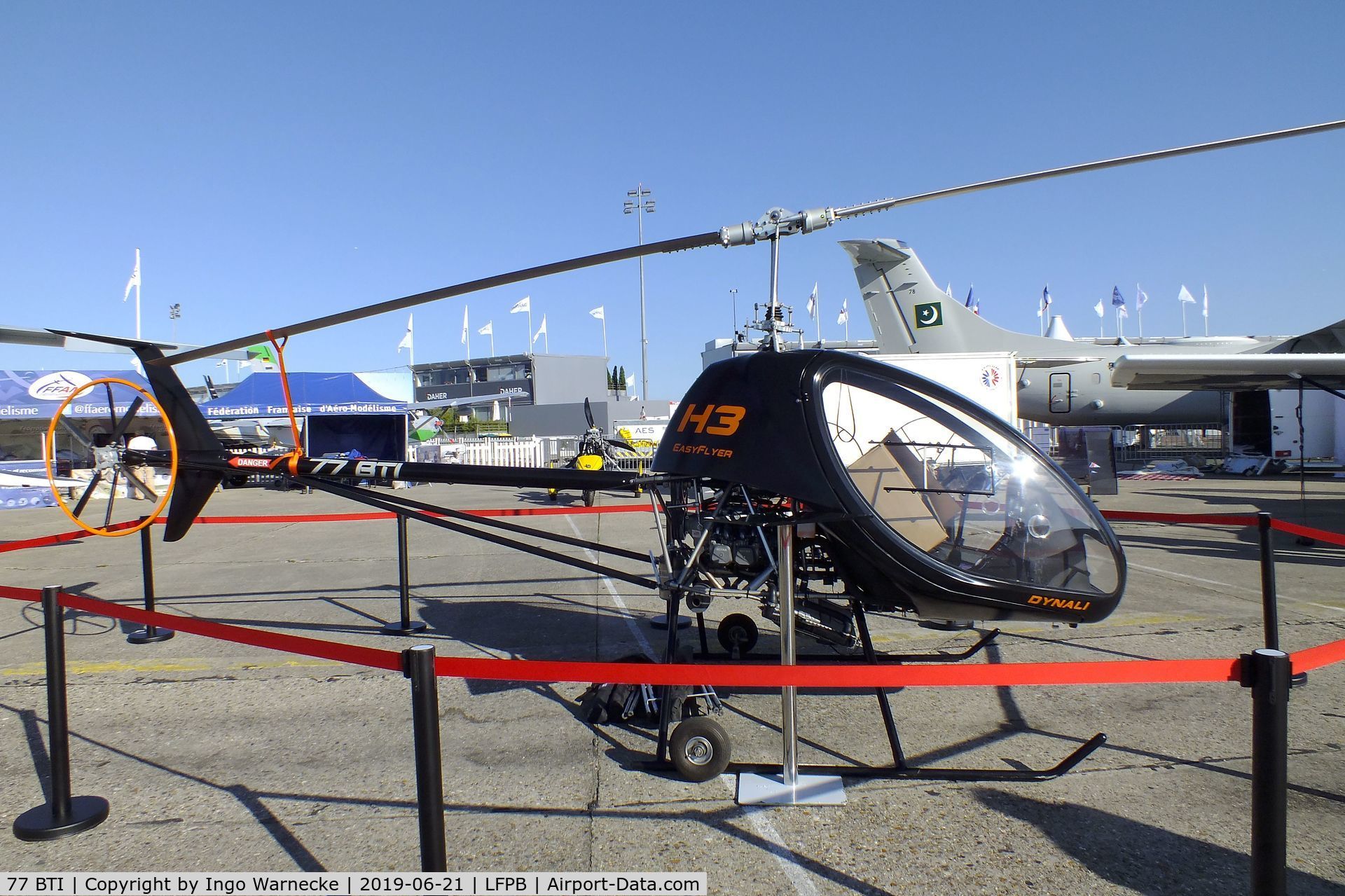 77 BTI, , Dynali H3 EasyFlyer at the Aerosalon 2019, Paris