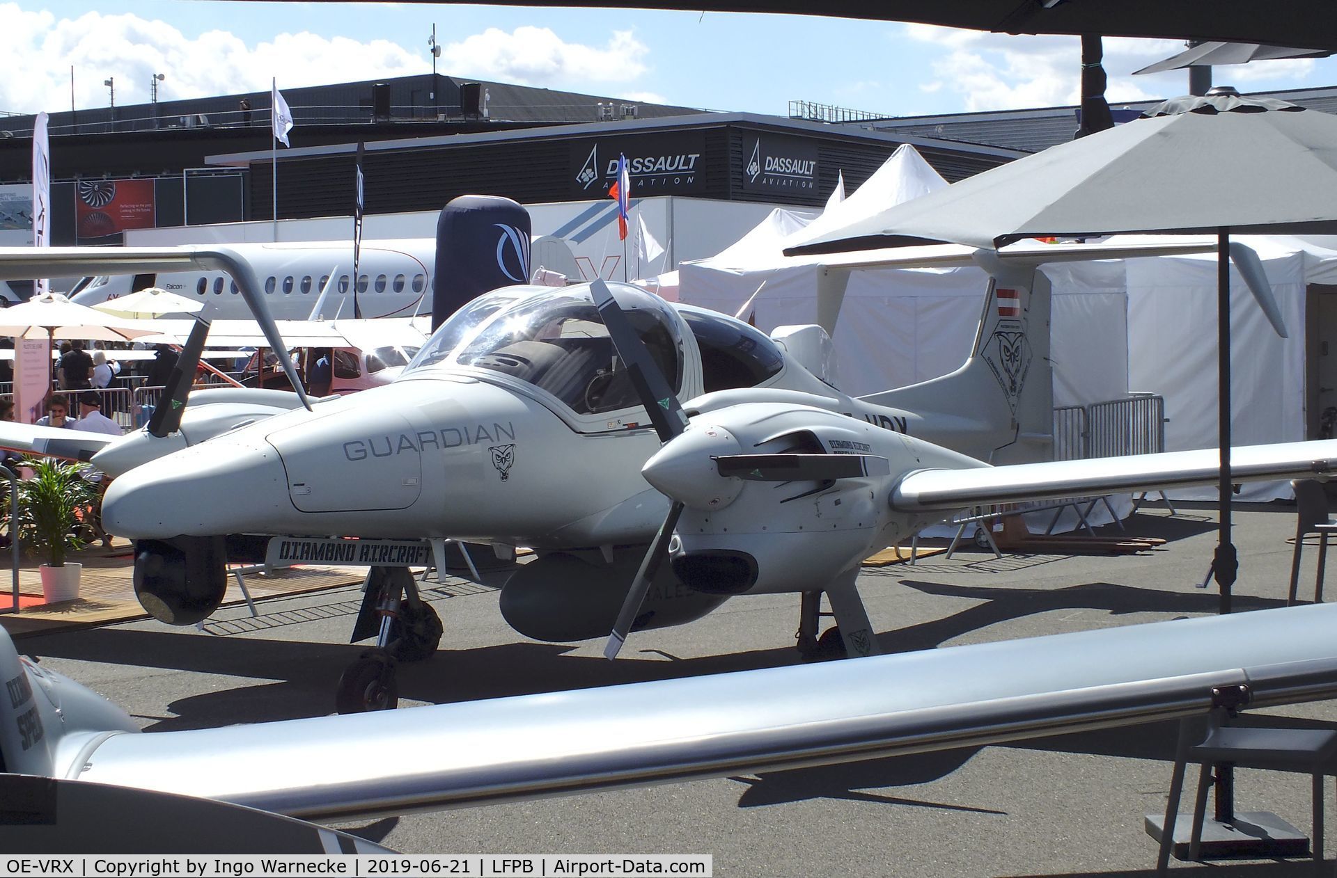 OE-VRX, Diamond DA-42 Twin Star C/N 42.M013, Diamond DA-42 M-NG Twin Star Guardian at the Aerosalon 2019, Paris