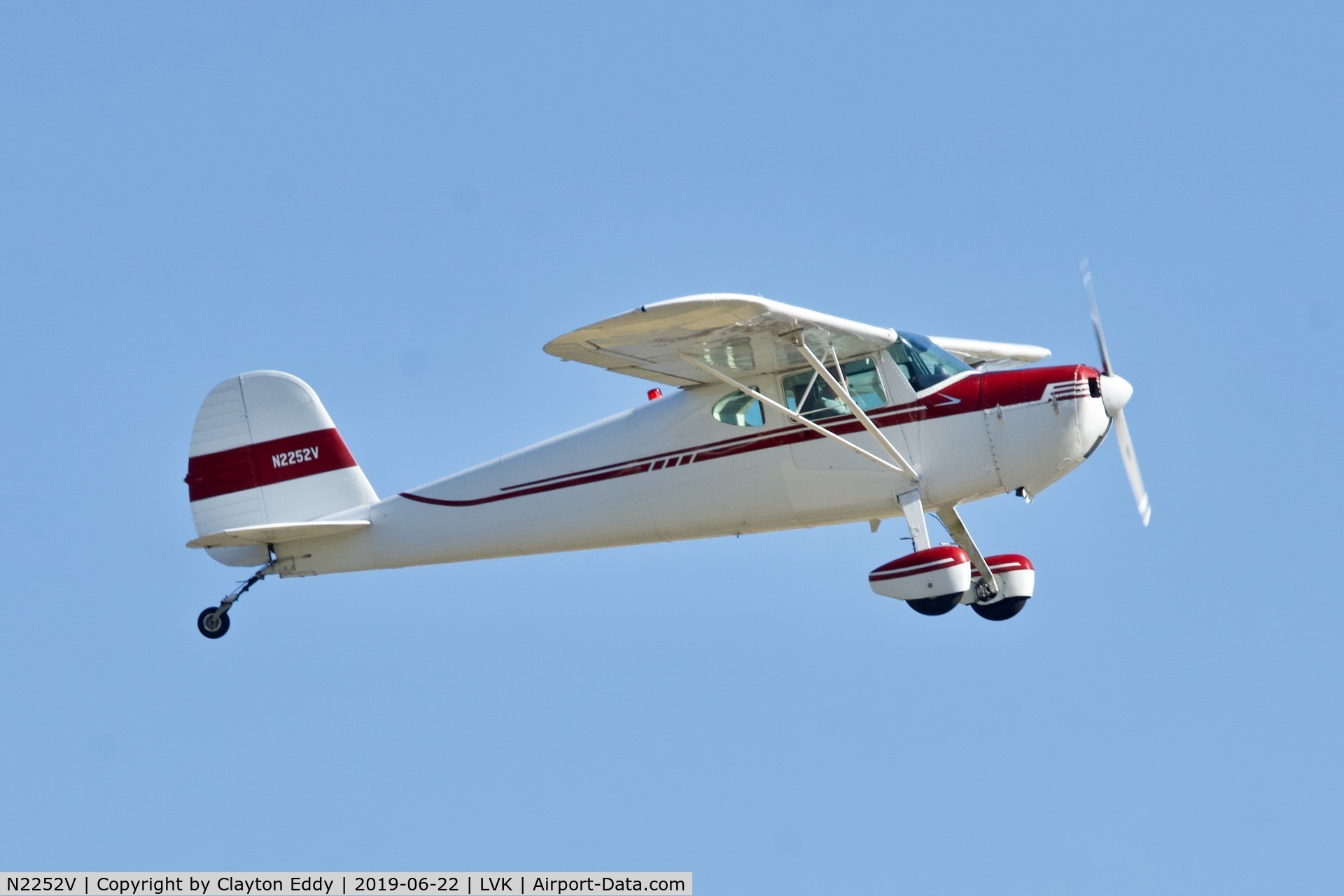 N2252V, 1948 Cessna 140 C/N 14483, Livermore Airport California 2019.