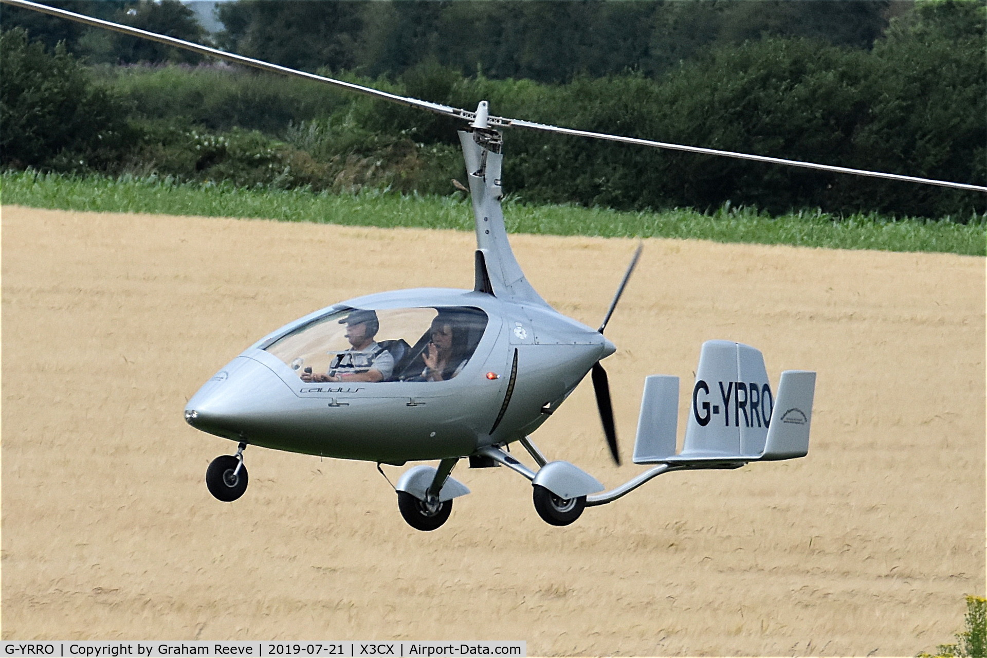 G-YRRO, 2009 Rotorsport UK Calidus C/N RSUK/CALS/002, Departing from Northrepps.