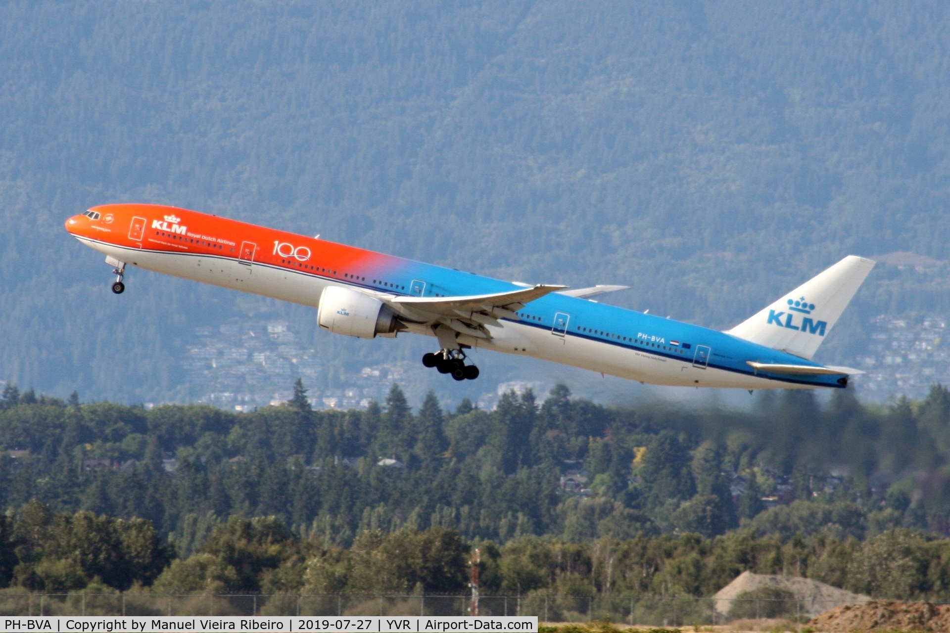 PH-BVA, 2008 Boeing 777-306/ER C/N 35671, Now with the KLM 100 years sticker