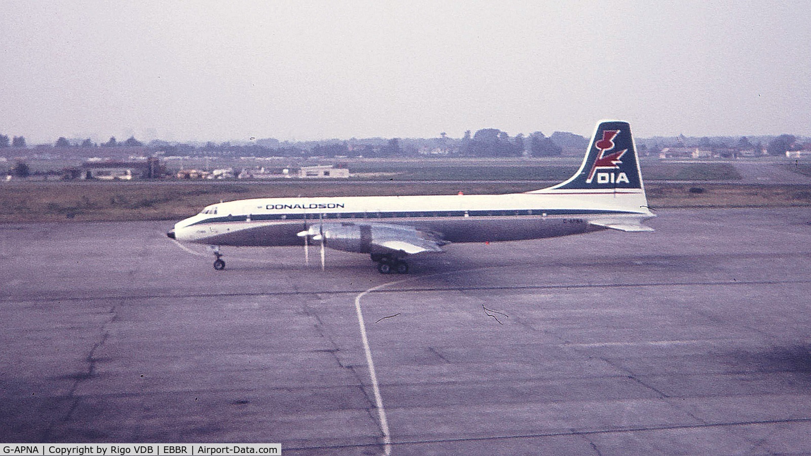 G-APNA, 1958 Bristol 175 Britannia 317 C/N 13425, G-APNA at Brussels in late 1960's.