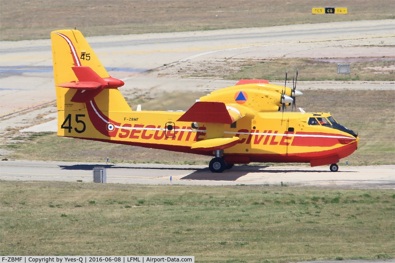 F-ZBMF, Canadair CL-215-6B11 CL-415 C/N 2045, Canadair CL-415, Taxiing, Marseille-Provence Airport (LFML-MRS)