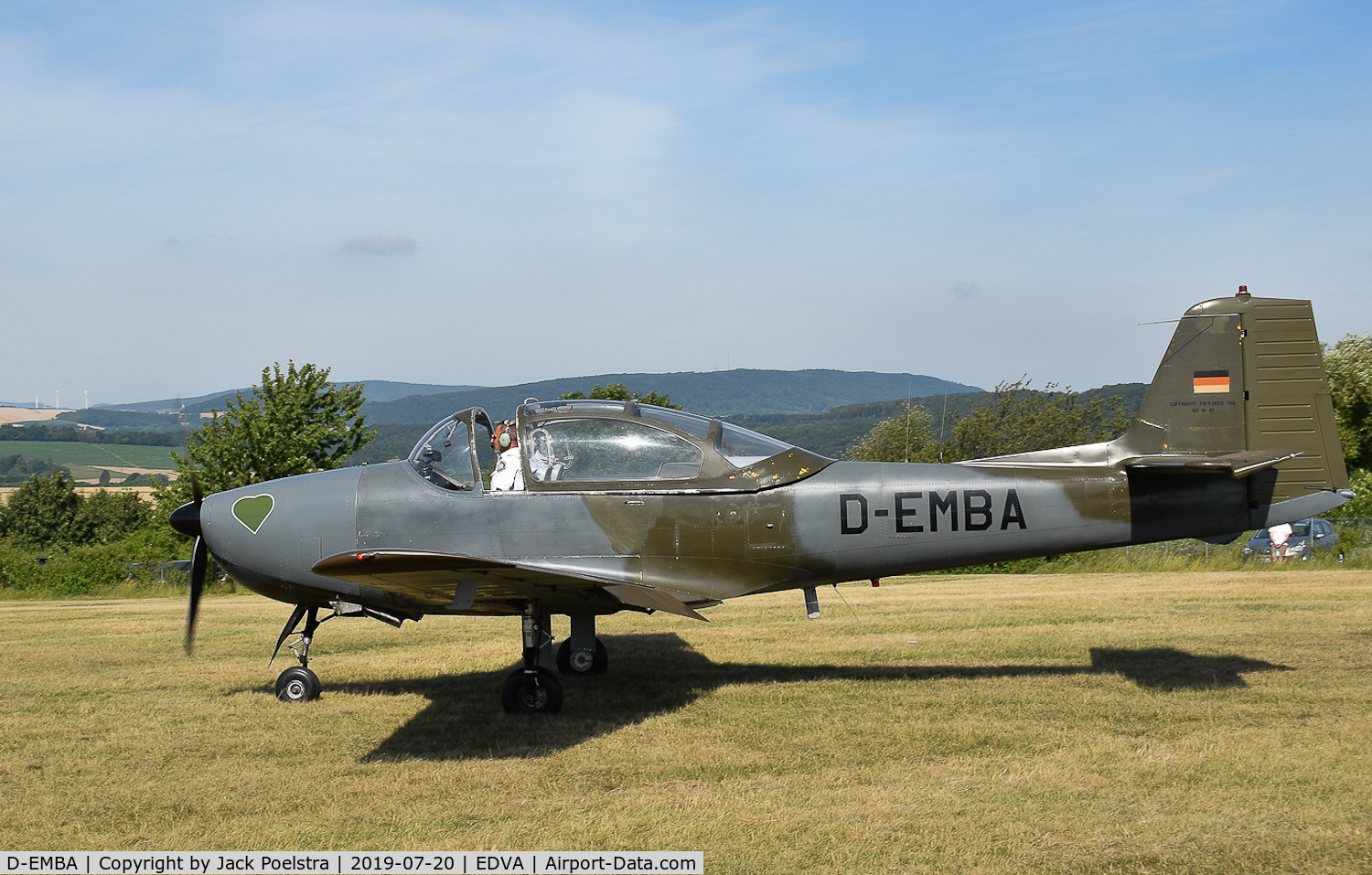 D-EMBA, Focke-Wulf FWP-149D C/N 055, Taxiing at Bad Gandersheim