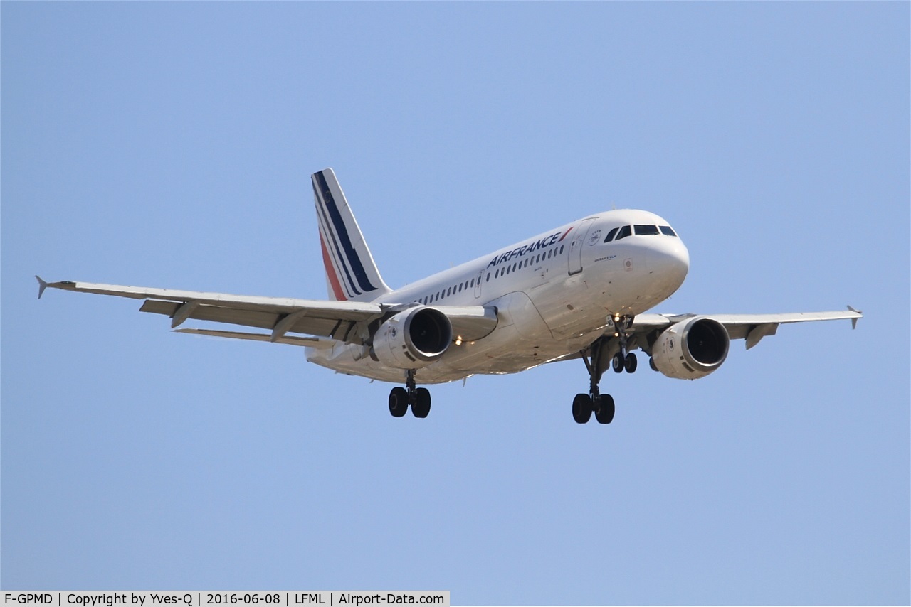 F-GPMD, 1993 Airbus A319-113 C/N 618, Airbus A319-113, Short approach rwy 31R, Marseille-Provence Airport (LFML-MRS)