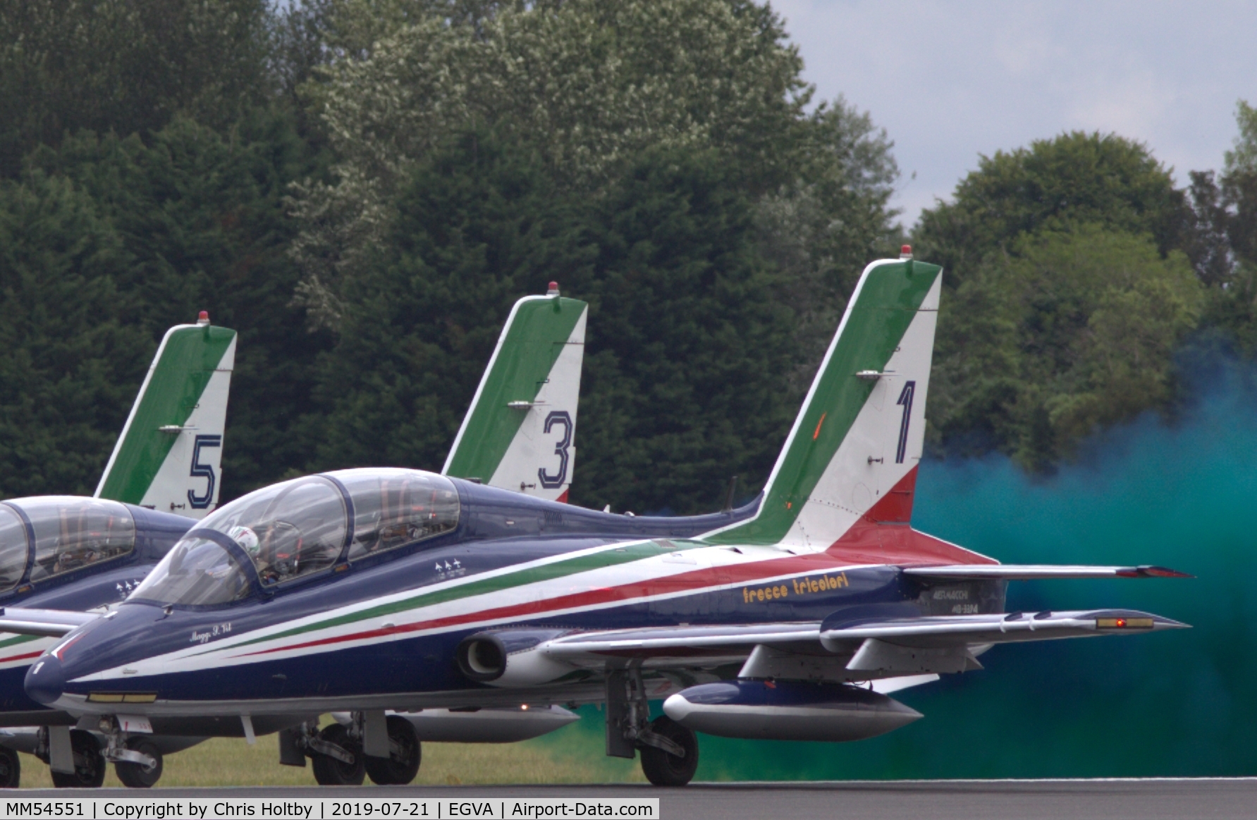 MM54551, Aermacchi MB-339PAN C/N 6772/167/AD018, Frecce Tricolori team leader about to take-off at RIAT 2019 RAF Fairford
