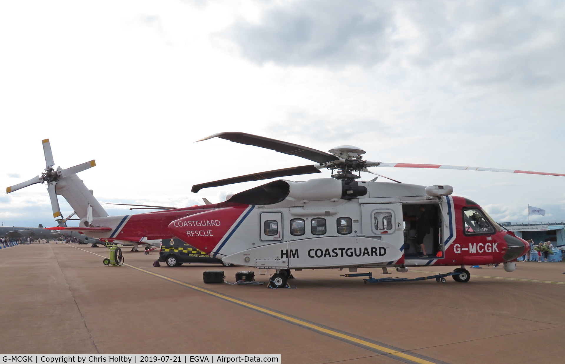 G-MCGK, 2014 Sikorsky S-92A C/N 920251, Parked at RIAT 2019 at RAF Fairford