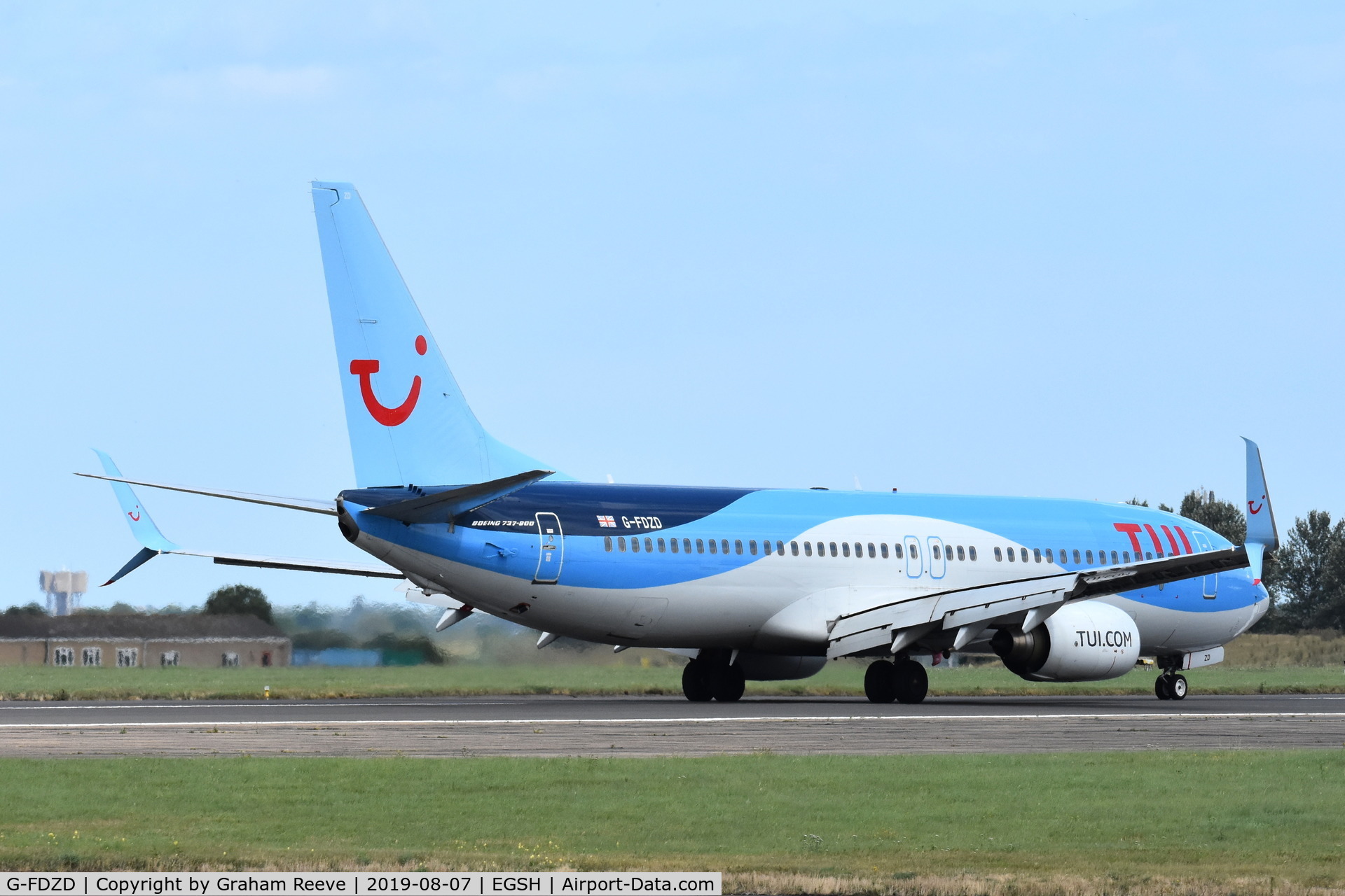 G-FDZD, 2007 Boeing 737-8K5 C/N 35132, Just landed at Norwich.