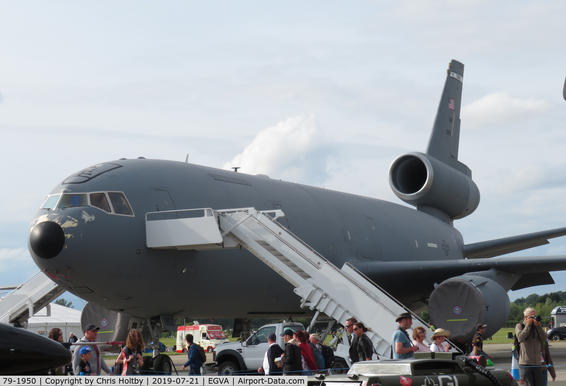 79-1950, 1982 McDonnell Douglas KC-10A Extender C/N 48210, Huge McD. Extender parked in the static display ground at RIAT 2019