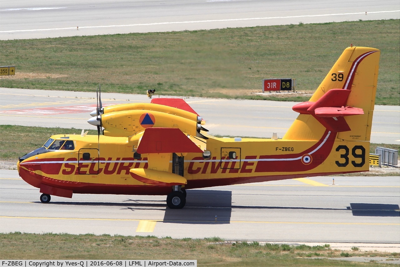 F-ZBEG, Canadair CL-215-6B11 CL-415 C/N 2015, Canadair CL-415, Holding point rwy 31R, Marseille-Provence Airport (LFML-MRS)