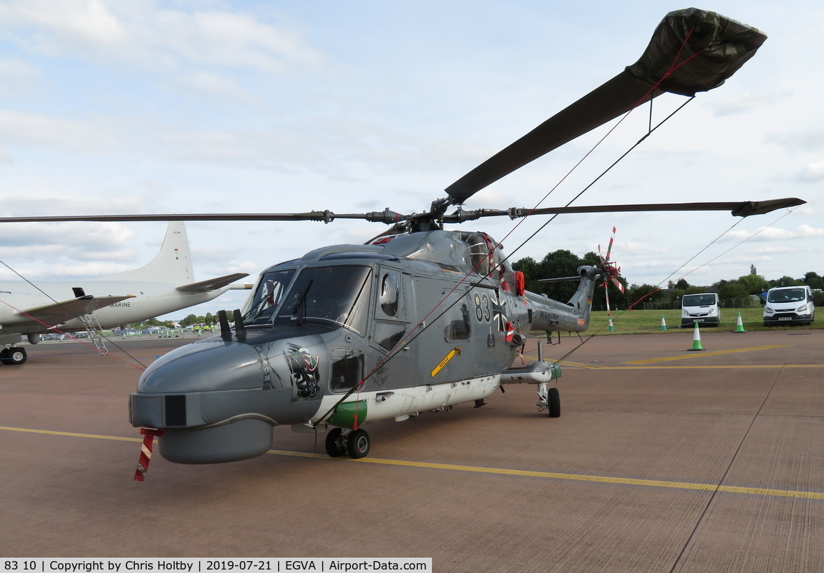 83 10, Westland Super Lynx Mk.88A C/N 429, German Naval Lynx complete with 'Venom' decal on nose section at RIAT 2019 Fairford