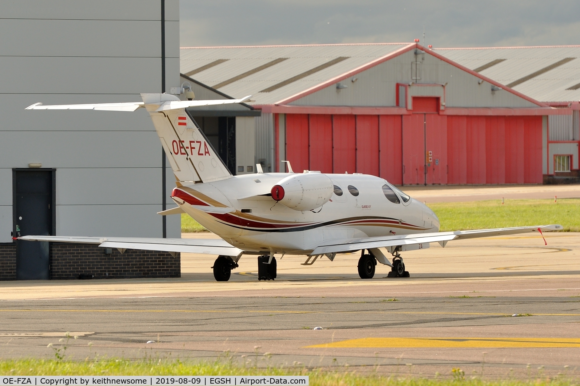 OE-FZA, 2008 Cessna 510 Citation Mustang Citation Mustang C/N 510-0144, Parked at Norwich.