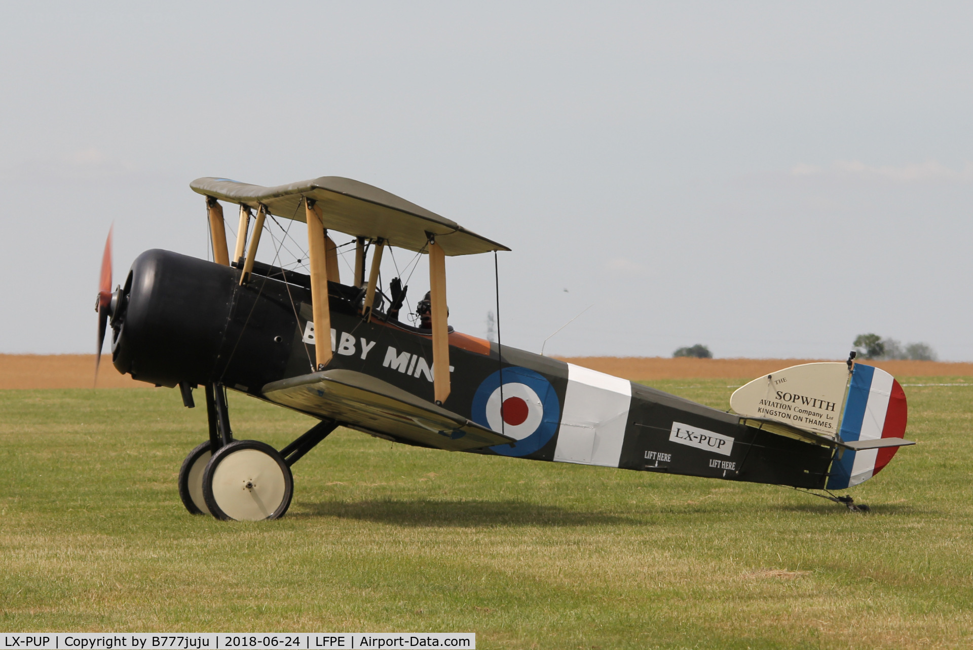 LX-PUP, Sopwith Pup Replica C/N 11, at Meaux Airshow