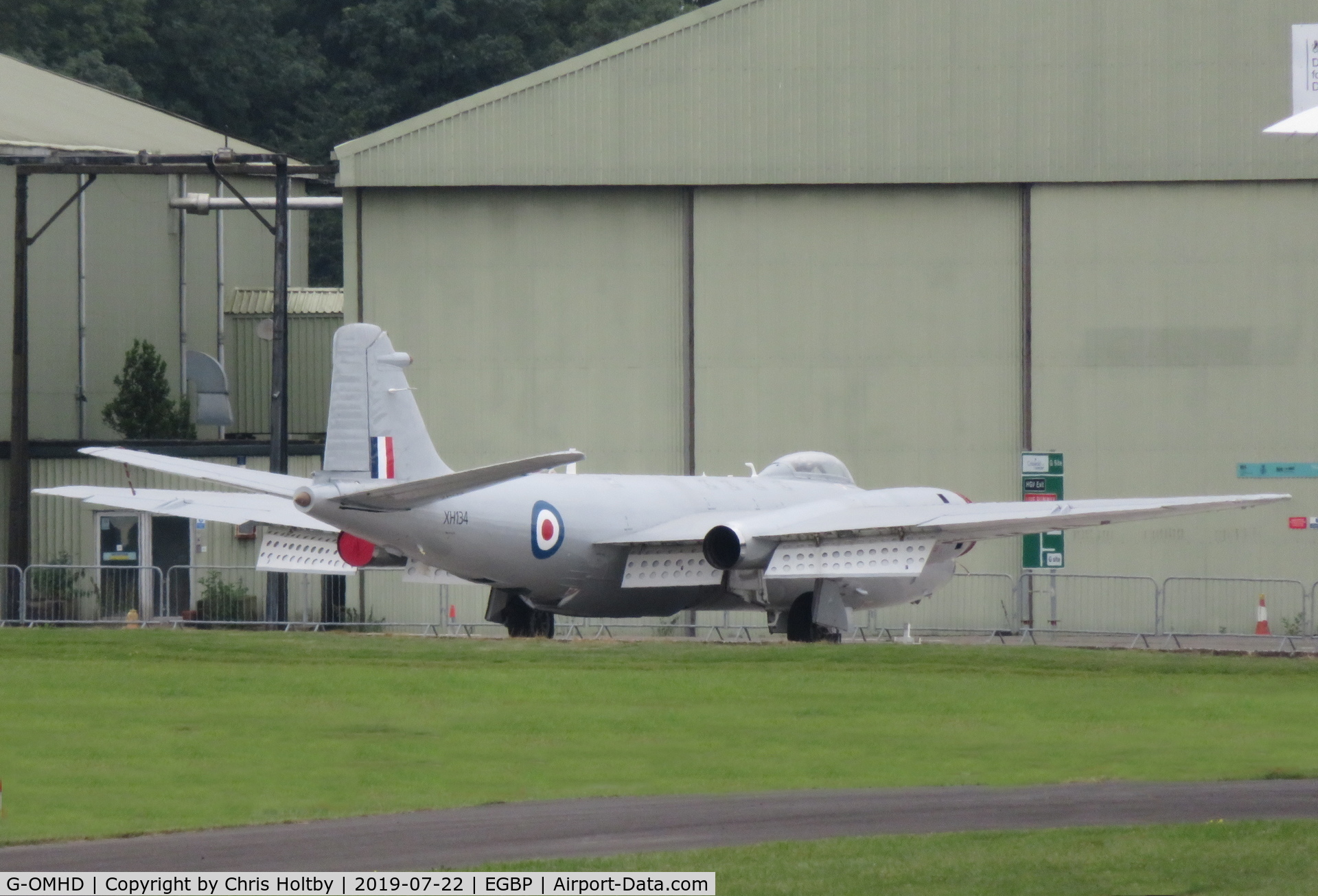 G-OMHD, 1959 English Electric Canberra PR.9 C/N SH1724, Still parked at Kemble