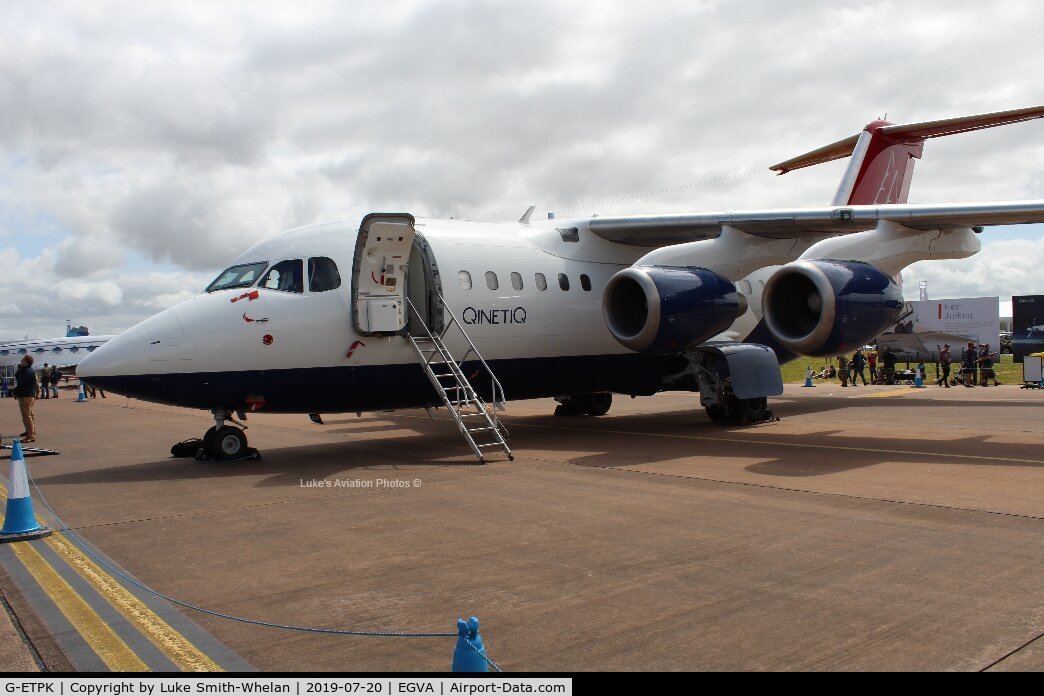 G-ETPK, 1994 British Aerospace Avro 146-RJ70 C/N E1254, At RIAT 2019