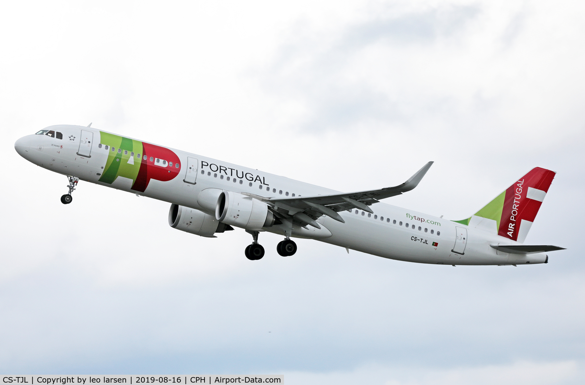 CS-TJL, 2018 Airbus A321-251N C/N 8591, Copenhagen 16.8.2019 T/O R-22R
